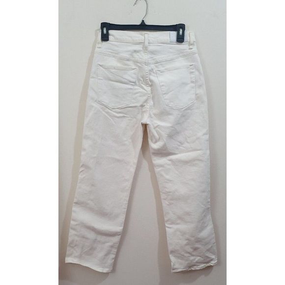 Goldsign Women's Cream Benefit High Rise Relaxed Straight Jeans Size 26 - Picture 8 of 16